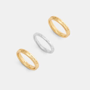 COACH Triple Ring Set SIZE 7 NWT